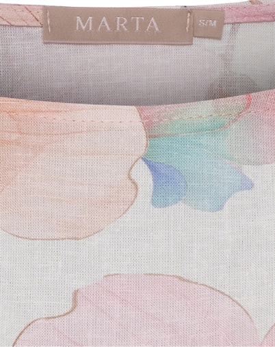 Marta Du Chateau - MDCMathea Bluse - Pink Flower